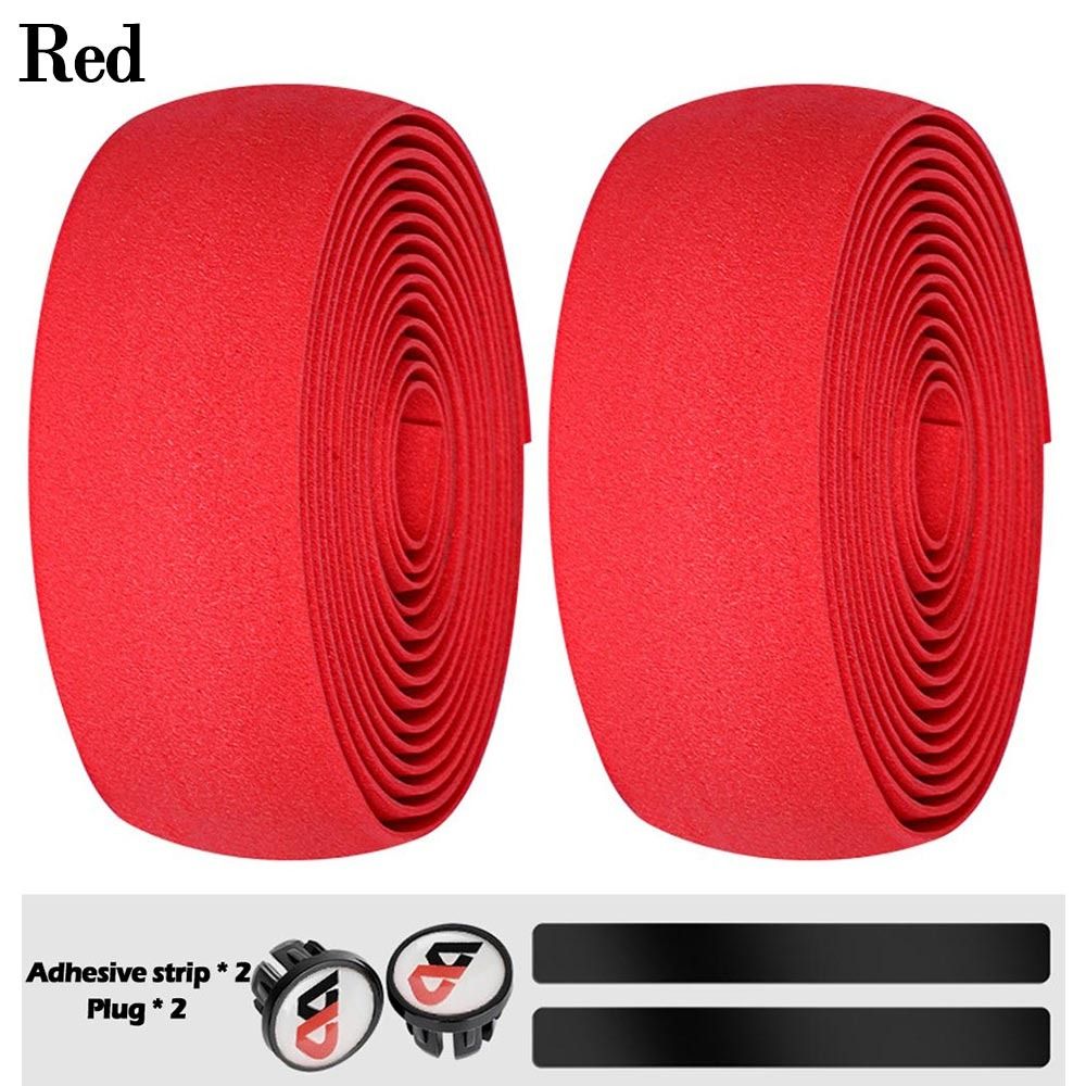 Cinta de goma EVA para manillar de bicicleta, cinta de camuflaje de alta elasticidad, amortiguación antideslizante, para ciclismo de carretera, 2 piezas