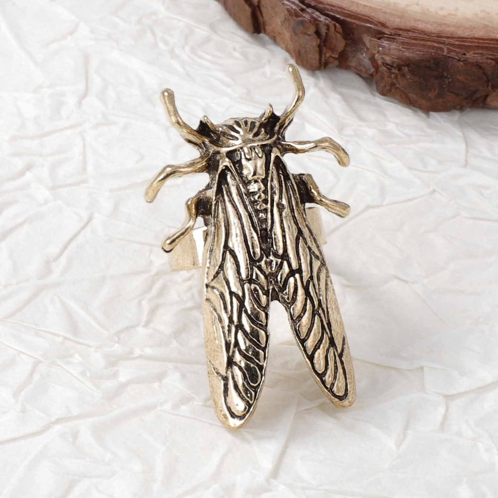 Bague d'ouverture d'insecte rétro, Animal coccinelle cigale Punk, anneau réglable ouvrable pour femmes, nouvelle tendance, bijoux, accessoires