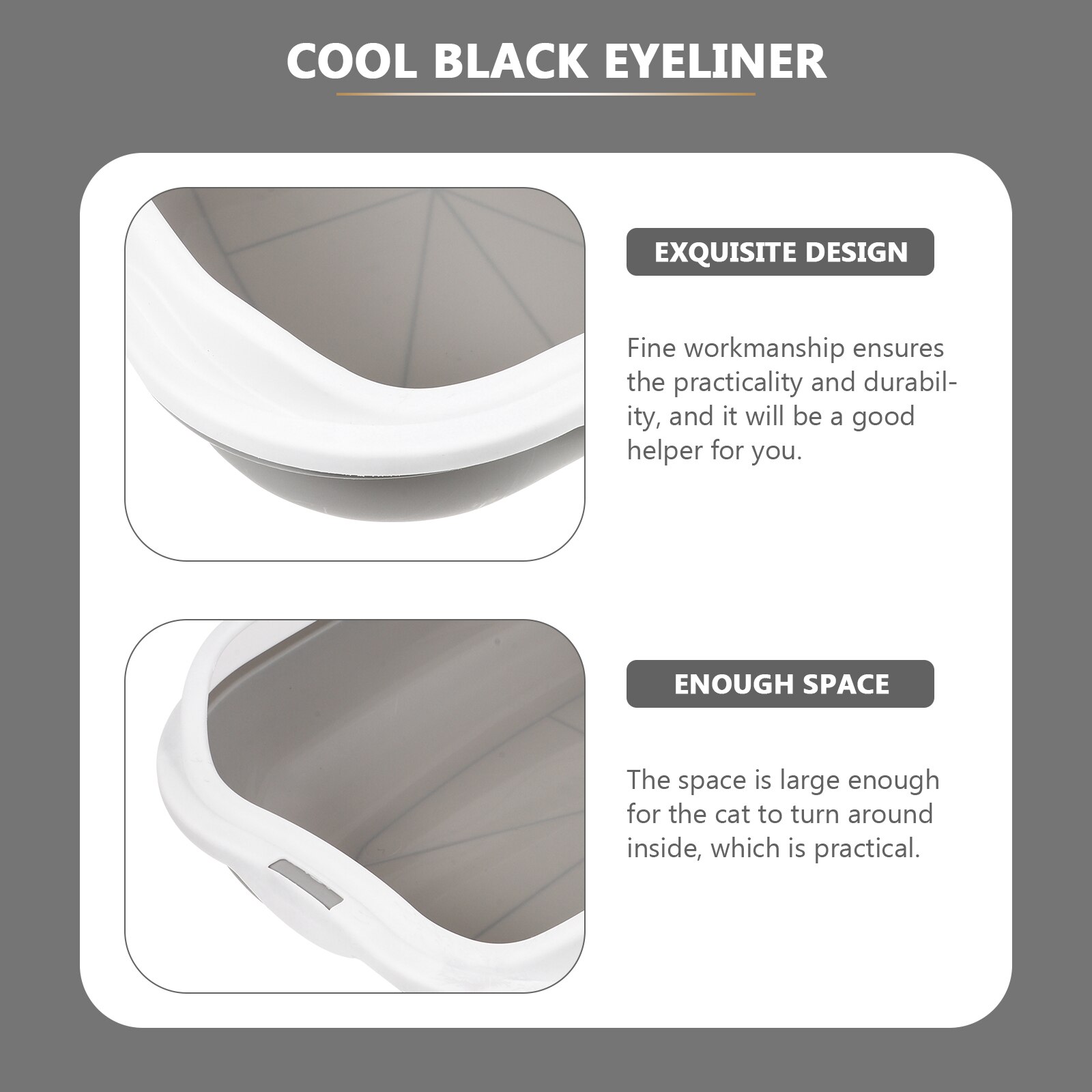 1 Set Pet Wc Anti-Splash Katten Kattenbak Lade Kitten Katten Schoon Toilet Voor Thuis (Grijs)