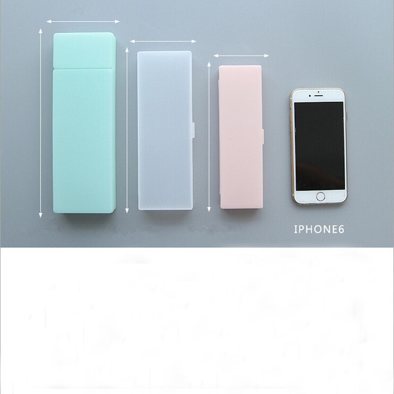 1 Pc Multifunctionele Pure Kleur Plastic Student Etui Home Office Opslag Briefpapier Pouch Office Supply