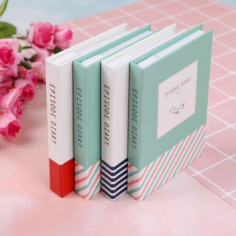 Colorful Mini Notebook With Pen Hardcover Sticky Combination Trivial Book Diary Notepad Office School Memo Pad Randomly