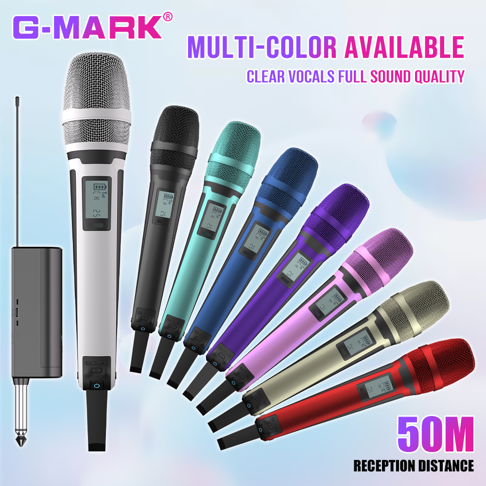G-MARK SKM9000 Wireless Microphone UHF Frequency Adjustable Metal Sheel For Paryt Show Teaching Wedding