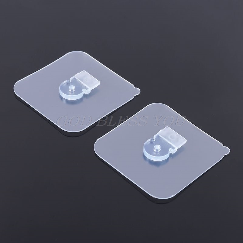 2pcs Heavy Duty Seamless Self Adhesive Hook Wall Hanger Hanging Holder kits For Picture Poster Photo Frame Clock No Drilling