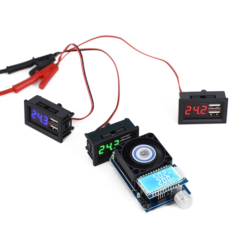 Voltmeter Tester Digital Voltage Battery Panel LED for DC 12V Truck 5V 2A Output