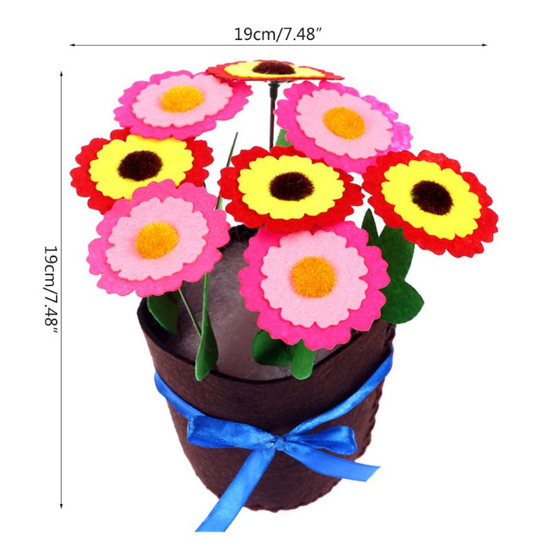Maceta de flores DIY para niños, juguetes de plantas en maceta, manualidades educativas hechas a mano