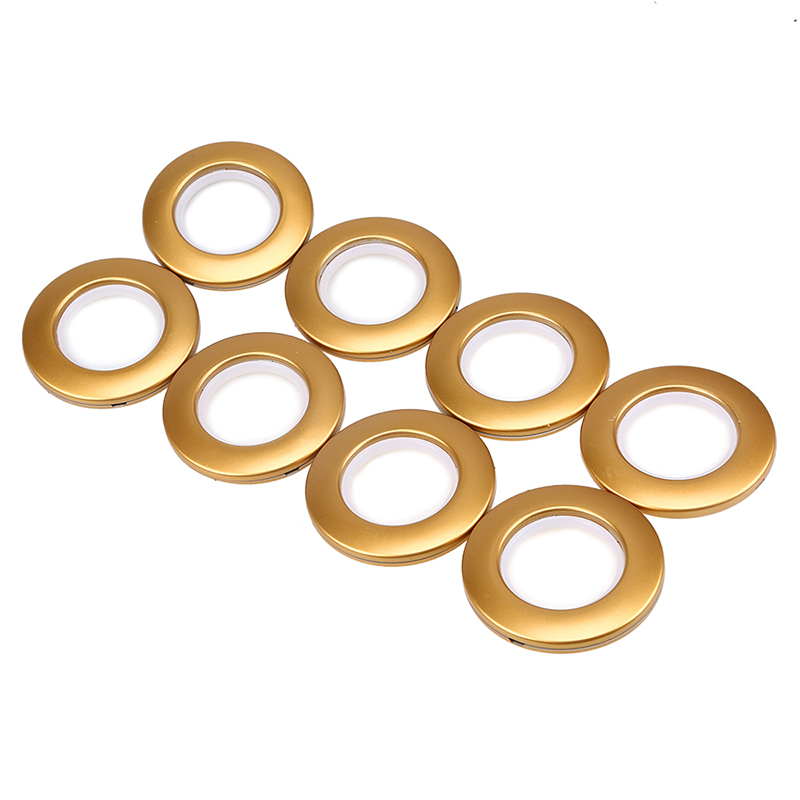 8PCS Curtain Grommets Curtain Eyelet Roman Ring Clips Low Noise Inner Diameter 40mm DIY Rings for Window Bathroom Decor