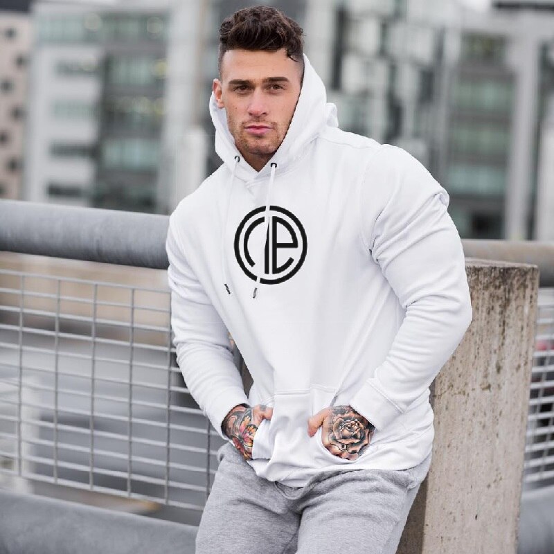 Wish-Camiseta de otoño e invierno para hombre, nueva protección contra el viento, para correr y Fitness, talla grande,: L / Marfíl