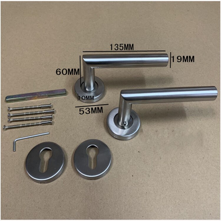 Modern Fire prevention stainless steel tube door pull handle stainless steel latch fInvisible door handle split lock handle