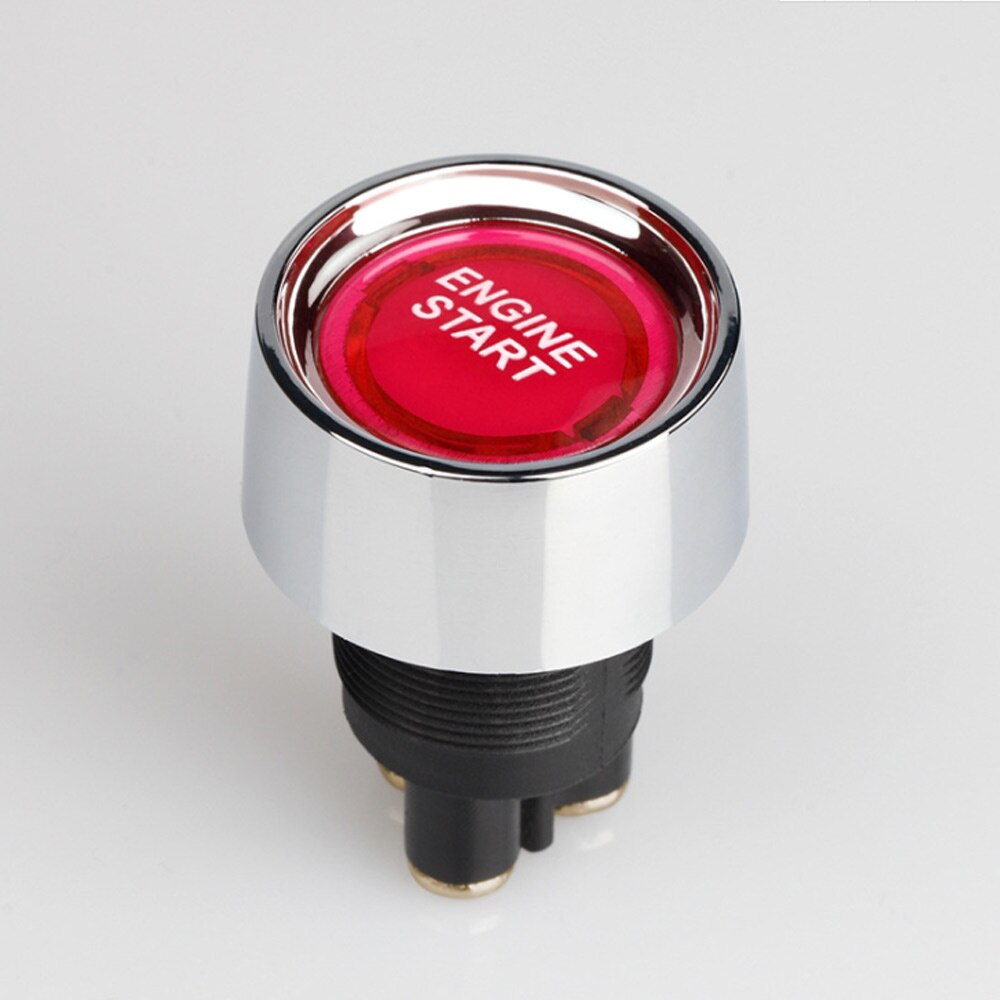 12V 50A Car Engine Start Push Button Keyless Start Button Ignition Starter Car Engine Start Button Auto Accessories: red