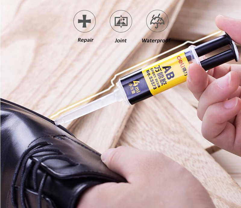 Cola ab de resina epóxi, à prova d'água, reparo rápido instantâneo, cola super líquida forte para soldagem de cola de metal, madeira, plástico