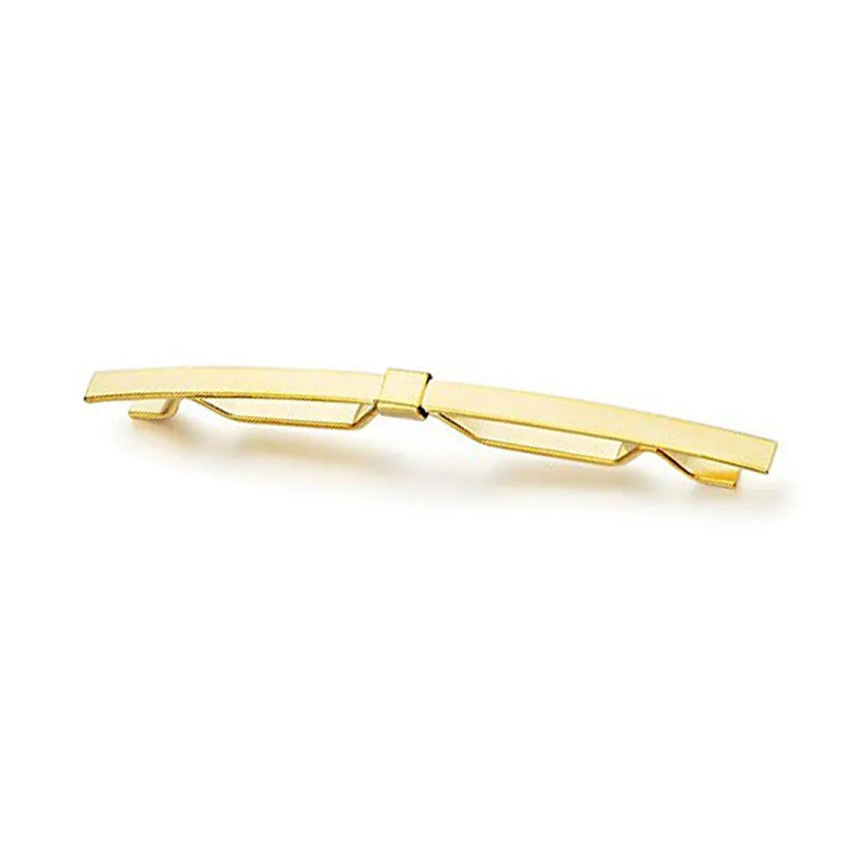 Hochwertige Kupfer-Kragen-Bar-Anstecknadel für Herren, goldfarben, zweifarbige Clips, Revers, -Brosche