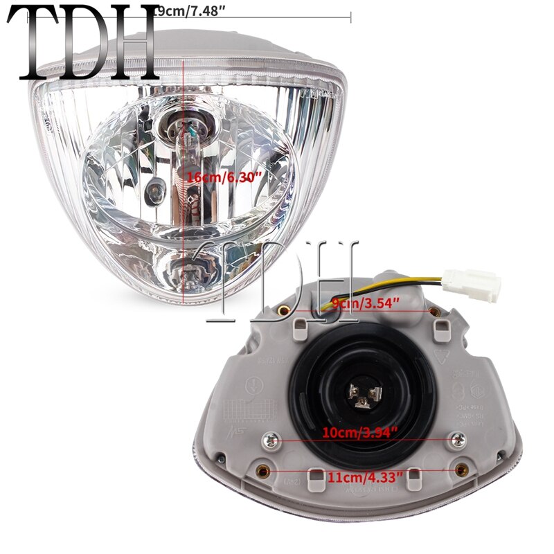 Clear Front Headlight Lamp Bulb Head Light Scooter for Fly 50 2T 4T 100 125 4T Euro 3 150 4T Euro 3 Liberty 50 125