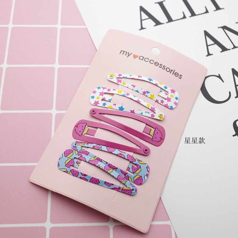 6PCS Neue Nette Cartoon Metall Druck Farbe Tier Baby BB Clips Kinder Headwear Kinder Zubehör Mädchen Haarnadeln Haar Clip: 3