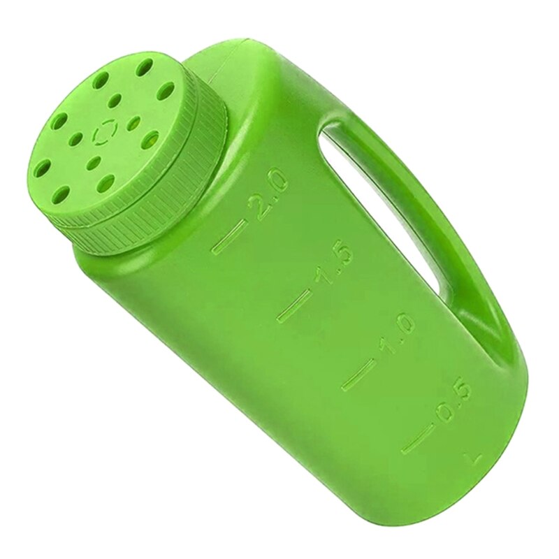 Handheld Spreader Adjustable Hole Size Lawn Fertilizer for Seed Salt Pot Bottle Sprinkler Deicing Ice Melt with/without Shovel: Green without Shovel