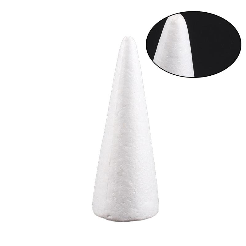 White Solid Foam DIY Cone Children Handmade Craft Cone Accessories for Home Craft Christmas