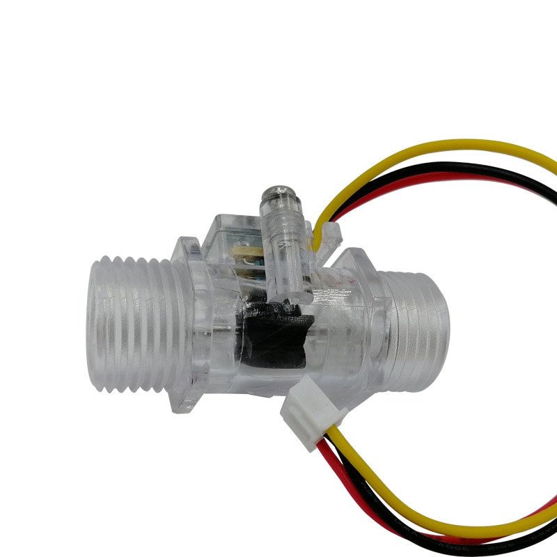 Dc 5V 12V DN15 Transparant/Zwart Waterstroom Sensor Meter Meting Hall Flow Sensor Indicator teller G1/2