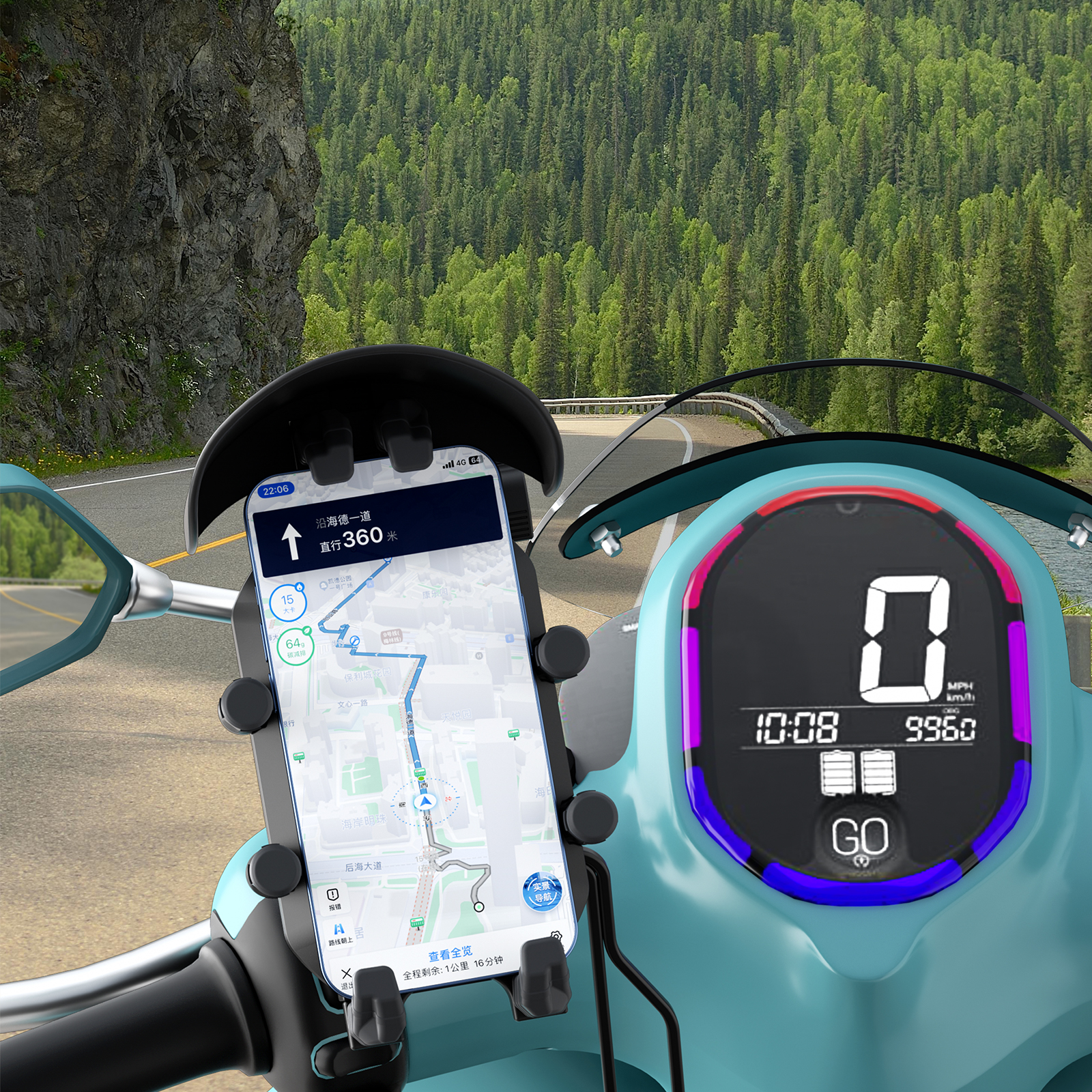 15W motorfiets telefoonhouder draadloze oplader telefoonhouder oplader GPS Moto ondersteuning mobiele telefoon stuurhouder voor 4-7 inch telefoon