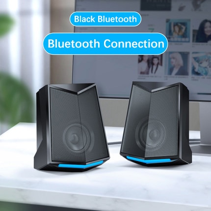 Full Range 3D Stereo Subwoofer Bass Pc Desktop Speaker Portable Music Dj Usb Computer Speakers Voor Laptop Tv: Black Bluetooth