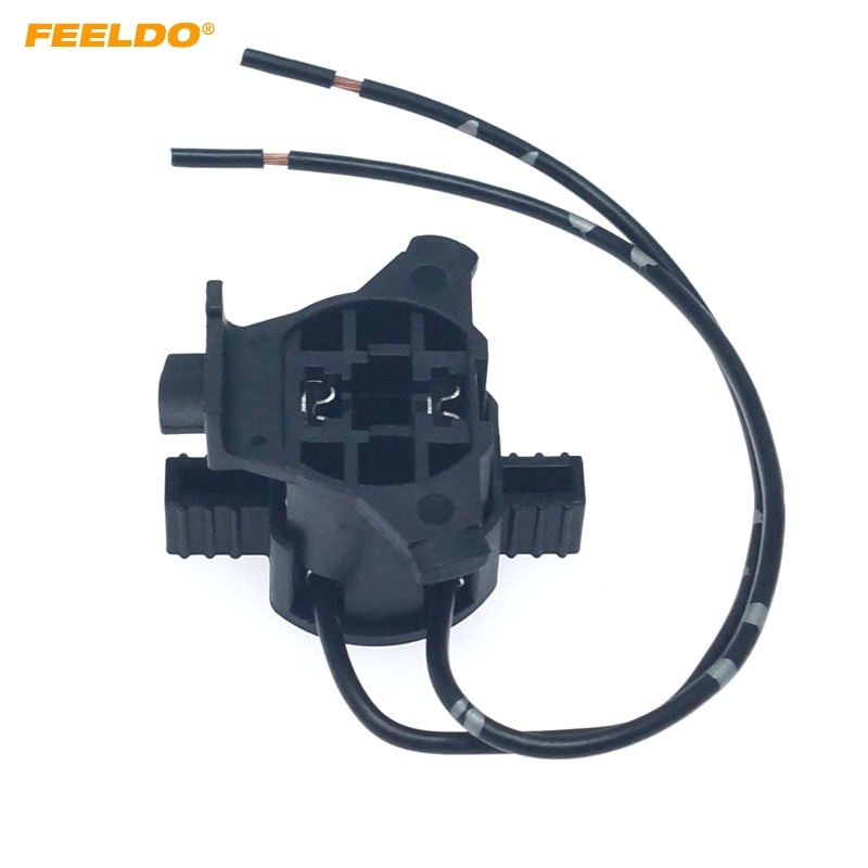 Feeldo 1pc bil forlygte pære sokkel holder ledning adapter til kia  h7 halogen lampe fatning stik base ledningsnet  #ca6405