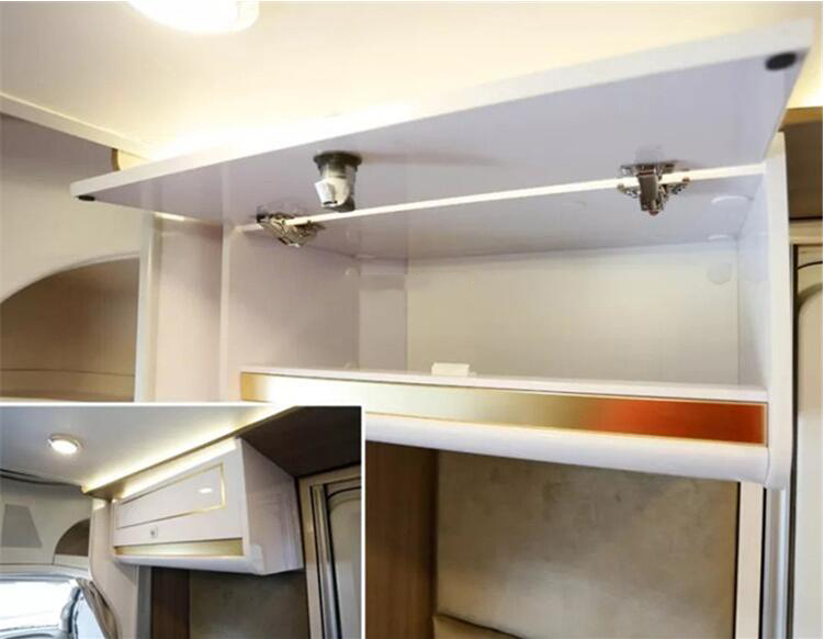 1pair Overhead Swing Up Locker Cupboard Door Stay Hinges For Caravan Motorhome Compartment No Slot Bridge Spring Hinge