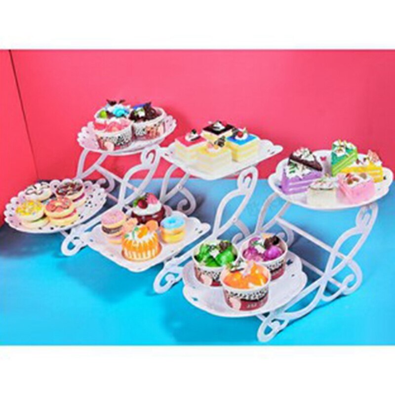 2 Tier Cake Dessert Holder Cupcake Pastry Biscuit Tray Holder Candy Buffet Fruit Holder Wedding Use