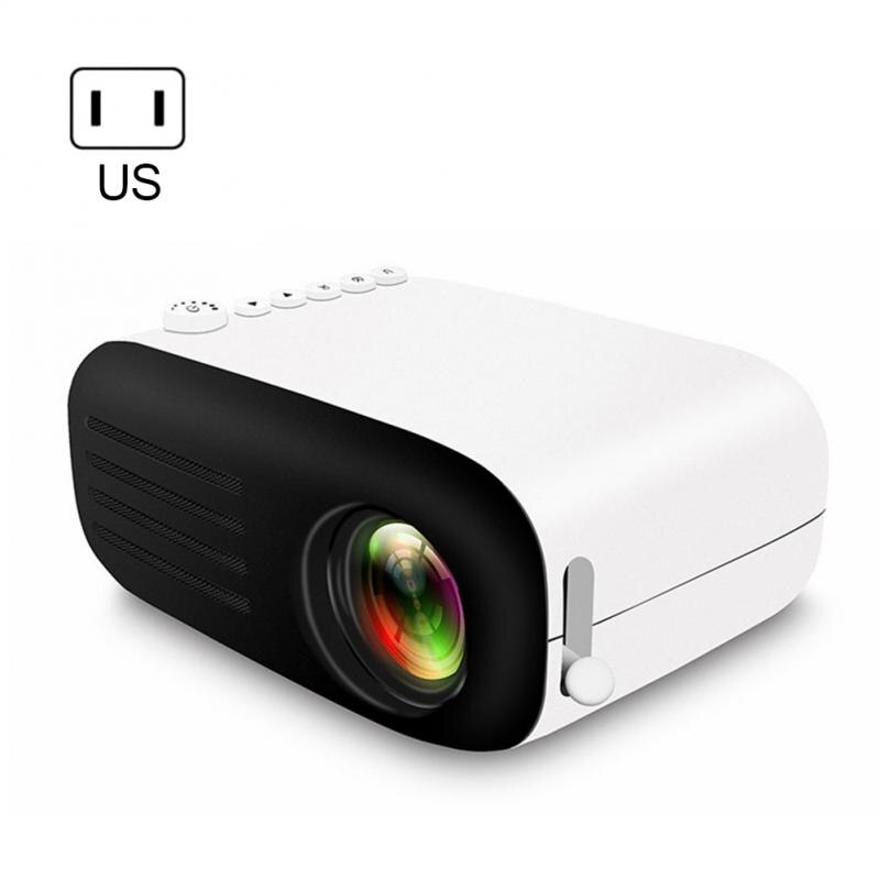 YG200 – Mini projecteur portable LED, 1080P, lentille de mise au point, écran visuel 3D, pour Home cinéma, Intelligent, double projecteur: US Plug