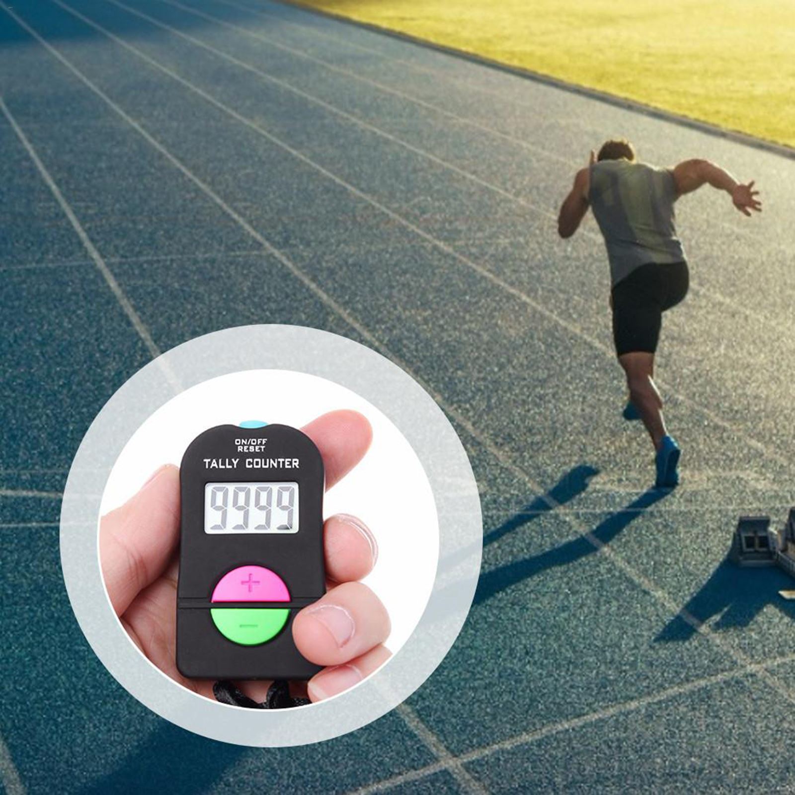 Digital Hand Tally Counter Click Counter with Neck Lanyard for Baseball Pitch Sports Attendance