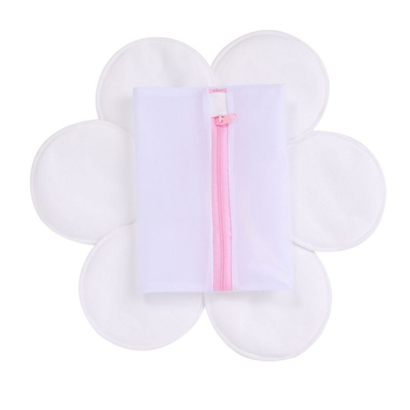 (6 Pack) Bamboe Verpleging Pads Met Bonus Waszak Herbruikbare Wasbare Borstvoeding Pad: F