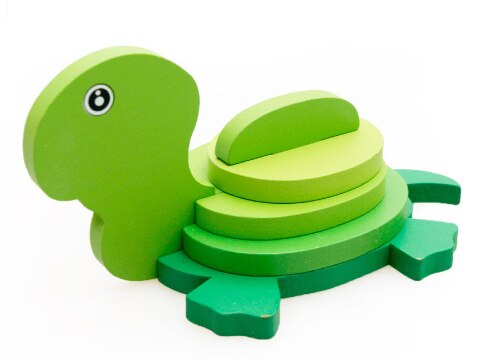 MWZ Cartoon zwierząt zabawki dla dzieci 3D puzzle drewniane puzzle dla dzieci nauka zabawki edukacyjne dla dzieci Handmade DIY zabawki: tortoise