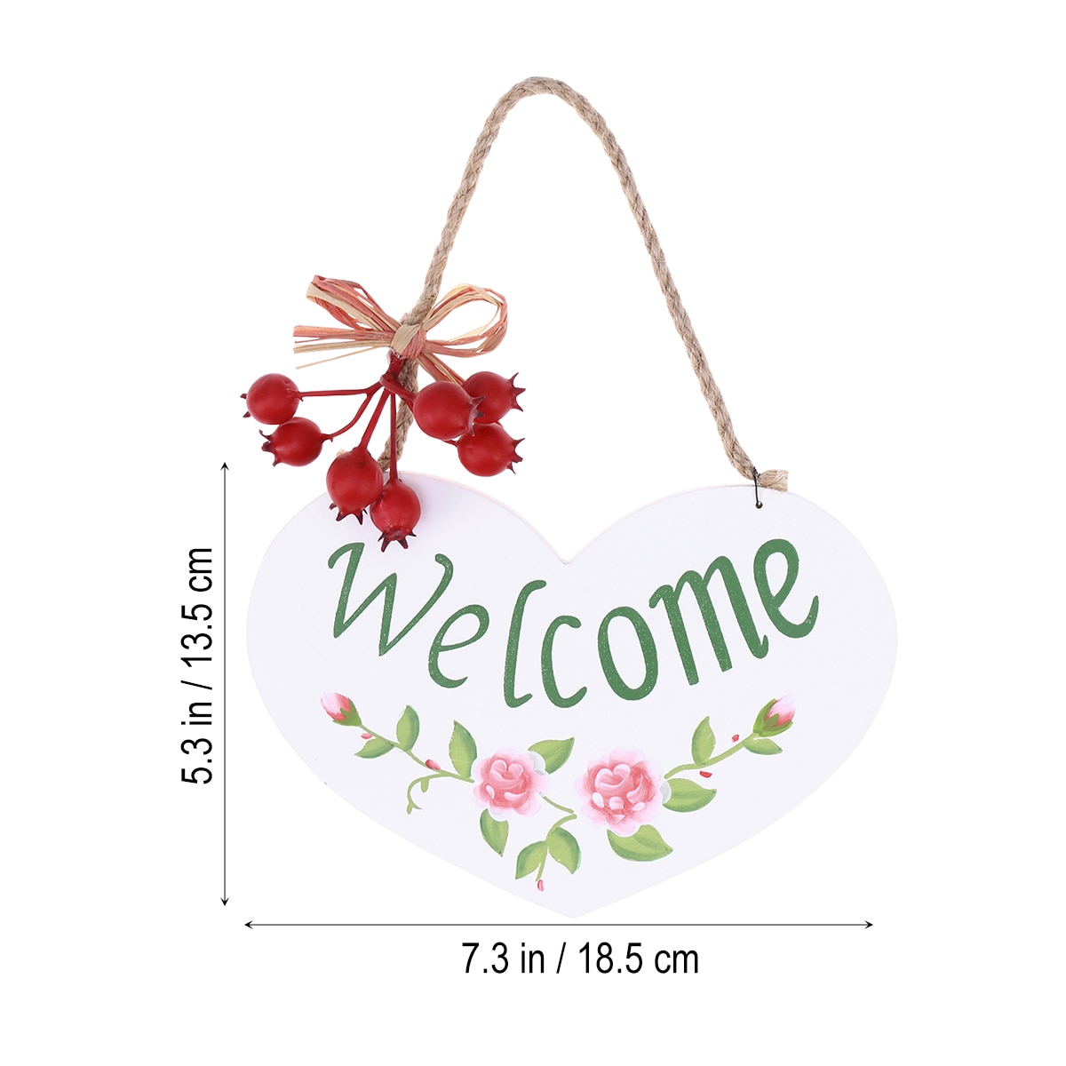 WELCOME Hanging Sign Decorations Wood Hanging Beautiful Hanging Decor for Home Store Party
