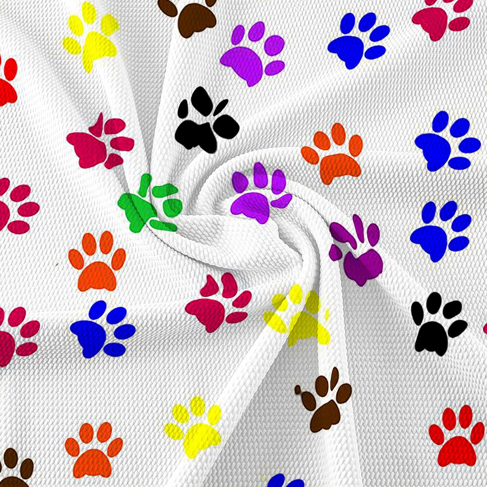 Bullet Fabric Printed Dog Paw Pattern Polyester Cotton for DIY Home Textiles Materials 50*145cm