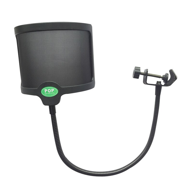 universell studiokondensatormikrofon dobbeltlags popfilter fleksibelt vindskjermmikrofon lydfilter til  bm 800 k669 mikrofoner: Metall