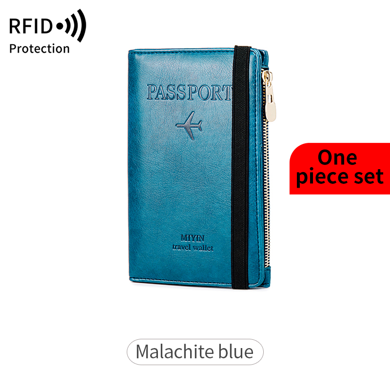 Minimalistisch en modieus RFID-reispaspoortset + PU-bagagelabel 2-delig/set geschikt voor reisaccessoires voor heren en dames: WHITE