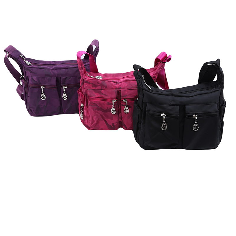 Gewassen oxford damestas multi-pocket schouder crossbody canvas tas mummie tas reis schoudertas