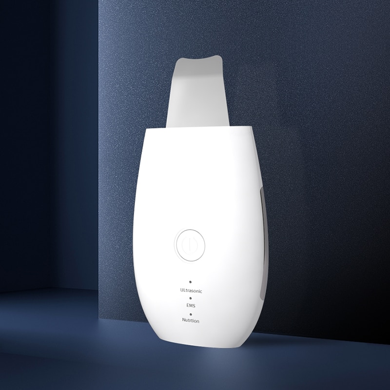 Ultrasonic Ion Facial Cleaner Cleansing Spatula Peeling Vibration Blackhead Removal Exfoliating Face Skin Scrubber Rechargeable