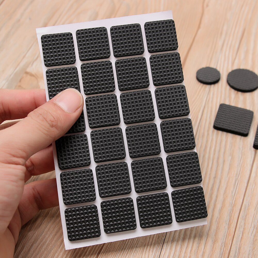 1-24Pcs Zelfklevende Meubilair Been Voeten Tapijt Viltjes Anti Slip Mat Bumper Demper Voor Stoel Tafel protector