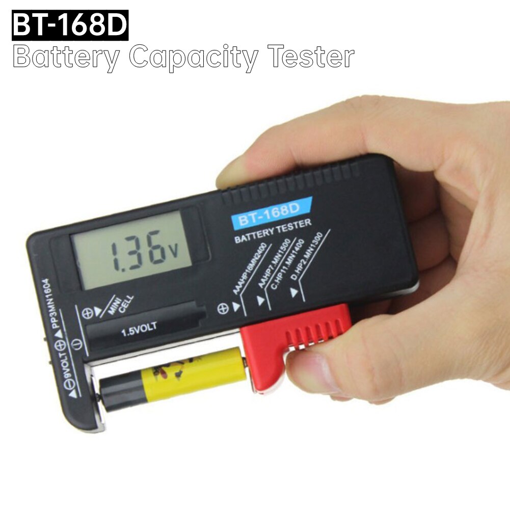 BT-168D Digitale Batterij Capaciteit Tester Universele Batterij Volt Tester Voor Aa/Aaa 9V/1.5V Knoopcel batterij Leven Niveau Testers