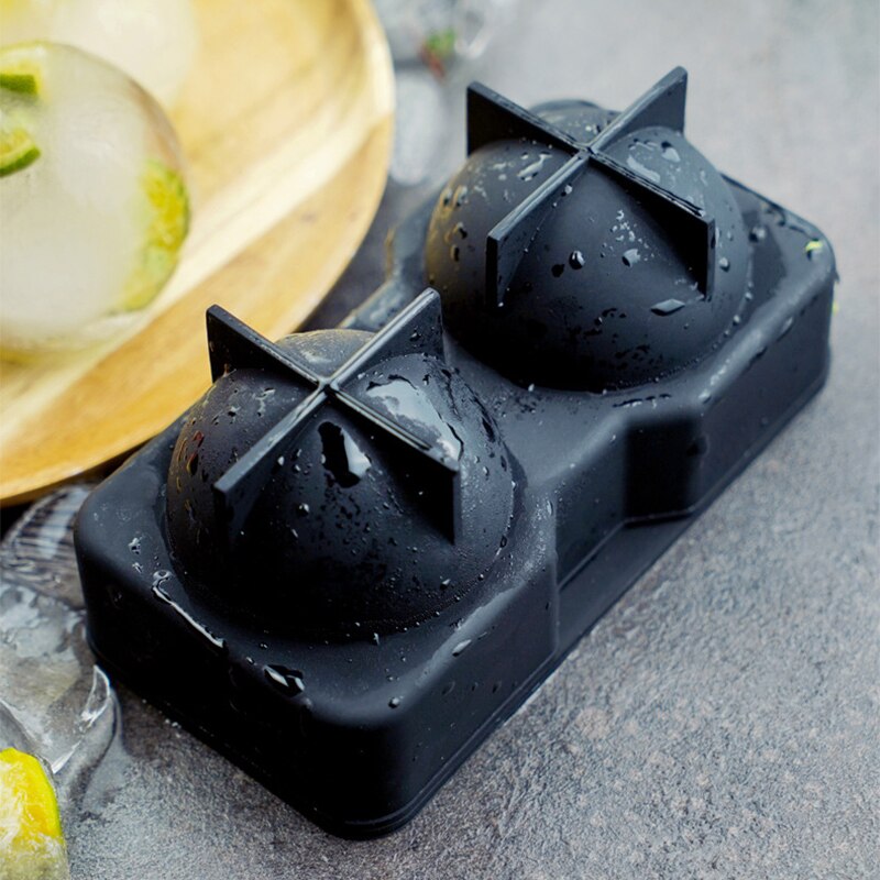 Stor kugle isform bakke - whisky is kugle maker - laver 1.8 "  / 4.5cm iskugler - fleksibel silikone isterning form bakke