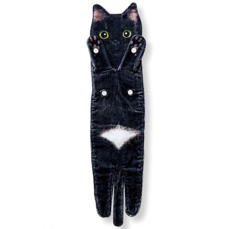 Serviette japonaise en microfibre pour chat, serviette absorbante pour ne pas perdre les cheveux, lavage du visage, lingette pour les mains: F