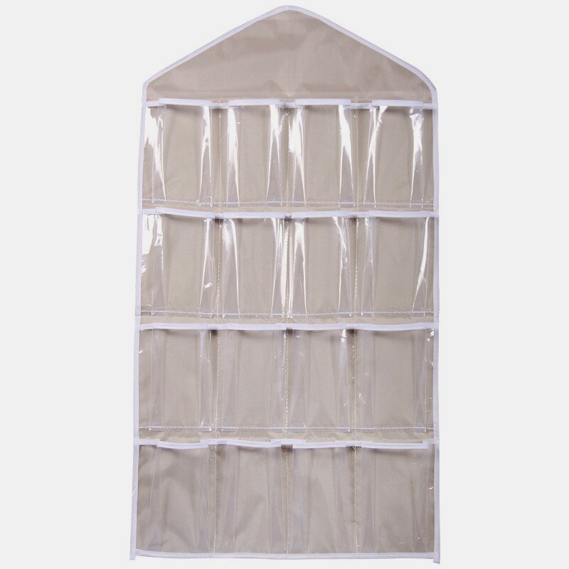 Verkoop Opbergdoos 16 Zakken Clear Home Opknoping Gereedschapstas Sokken Beha Ondergoed Rek Hanger Organizer #15