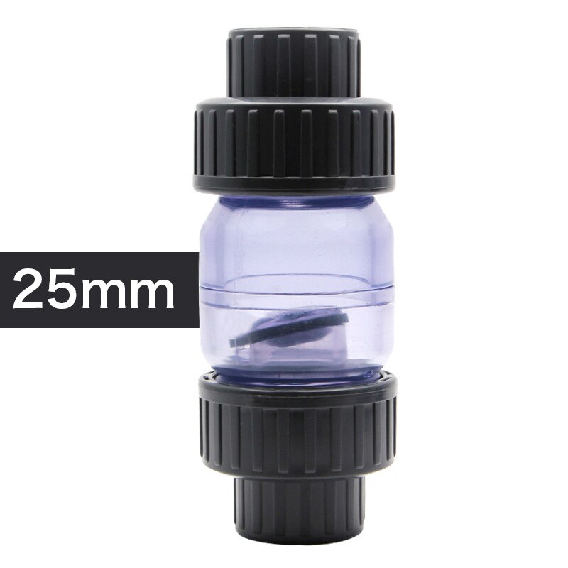 Flowcolour Check Valve, Water Pipe, Water Pump, One-way Valve, PVC Flap Type Fish Tank, Check Three-point Pipe Fittings: Gray 25mm