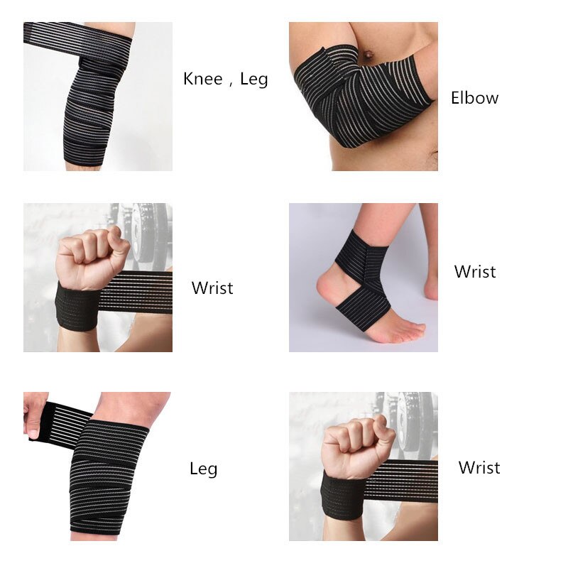 1pc 40 ~ 180cm højelasticitet kompressionsbandage sports kinesiologi tape til ankel håndled knæ læg lår wraps støtte beskytter