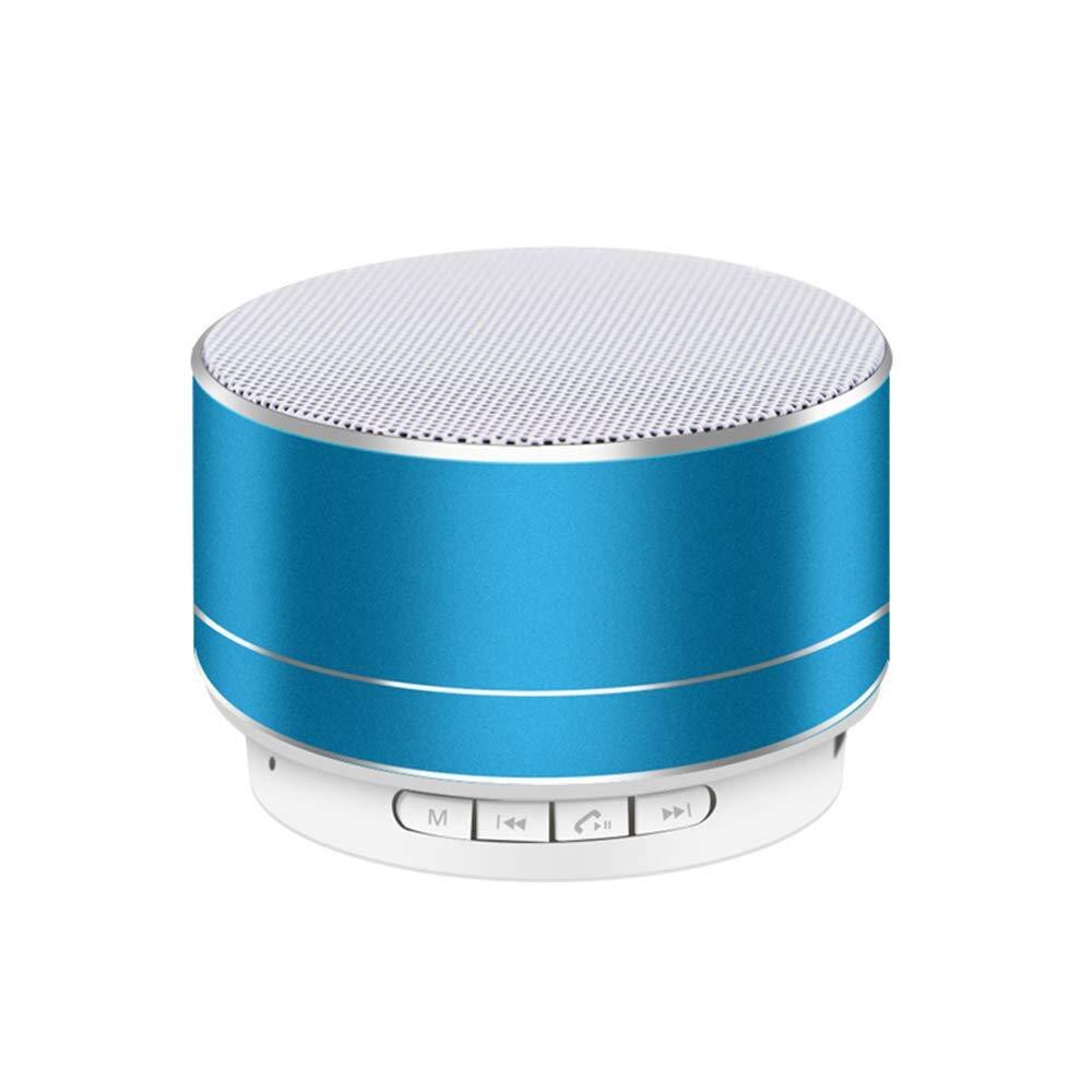 WPAIER A10 Aluminum alloy Wireless Bluetooth speakers Outdoor portable mini metal speaker with LED lights mini: Blue