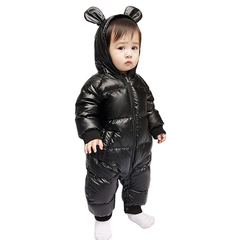Crianças de inverno roupas para baixo jaqueta meninos outerwear casacos engrossar impermeável infantil snowsuits para meninas do bebê macacão