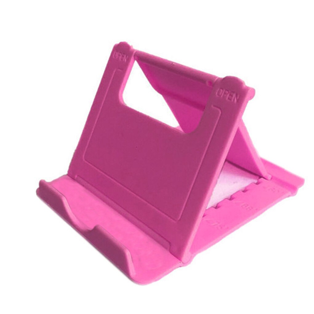 Soporte ajustable para Tablet de ángulo múltiple, soporte plegable para teléfono móvil, soporte Universal de escritorio de plástico para teléfono: pink