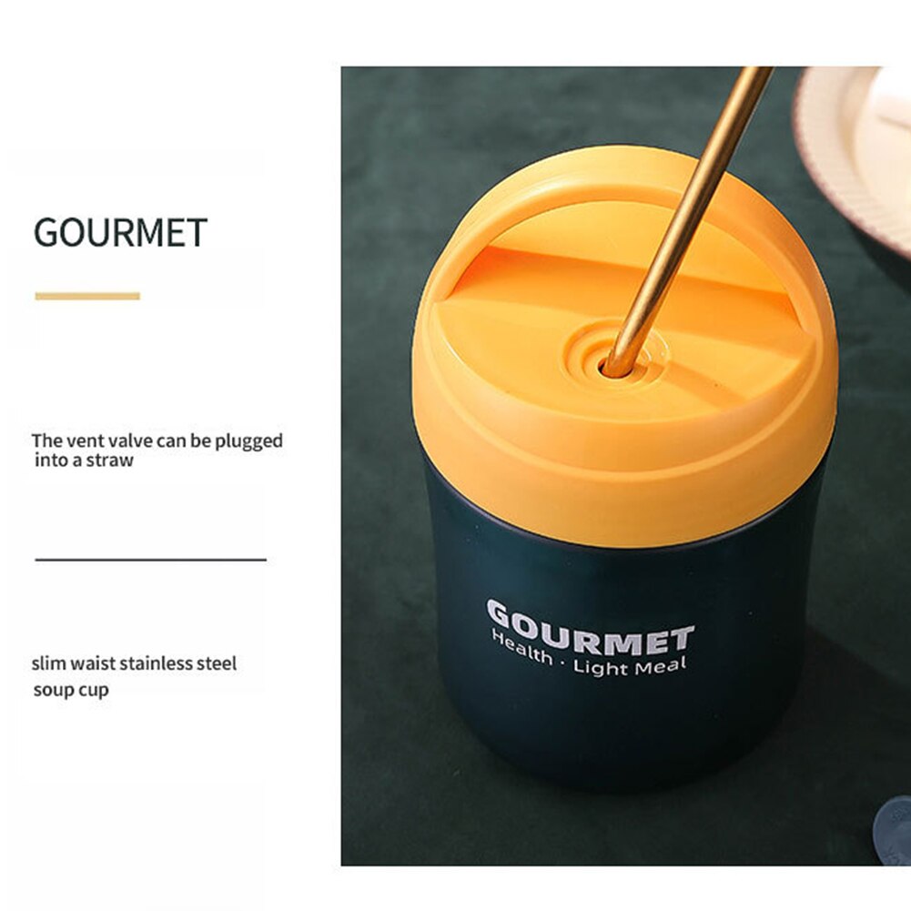 Stainless Steel For Kid Adult Travel Food Jar Flask Office Insulated Vacuum Soup Cup Portable Outdoor Picnic Leak Proof