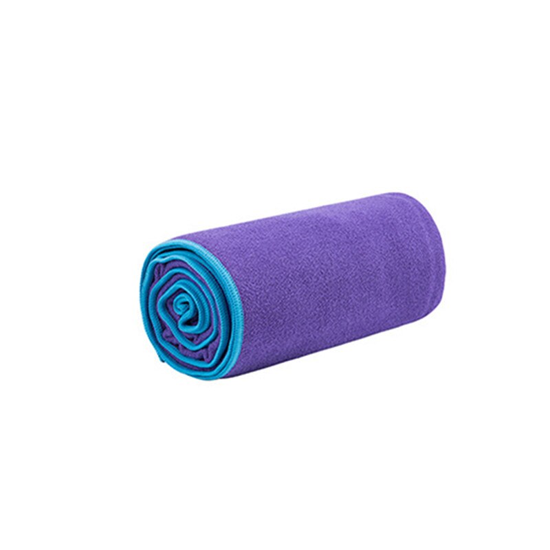 Skridsikker solid yoga tæppe beskyttelsesmåtte håndklæde indendørs dansepude pilates fitness klud: Lilla