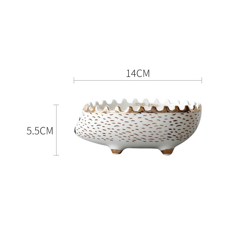 Hedgehog Phnom Penh bowl ceramic Nordic small bowl dessert bowl fruit bowl salad bowl cute animal cutlery cartoon measuring cup: M