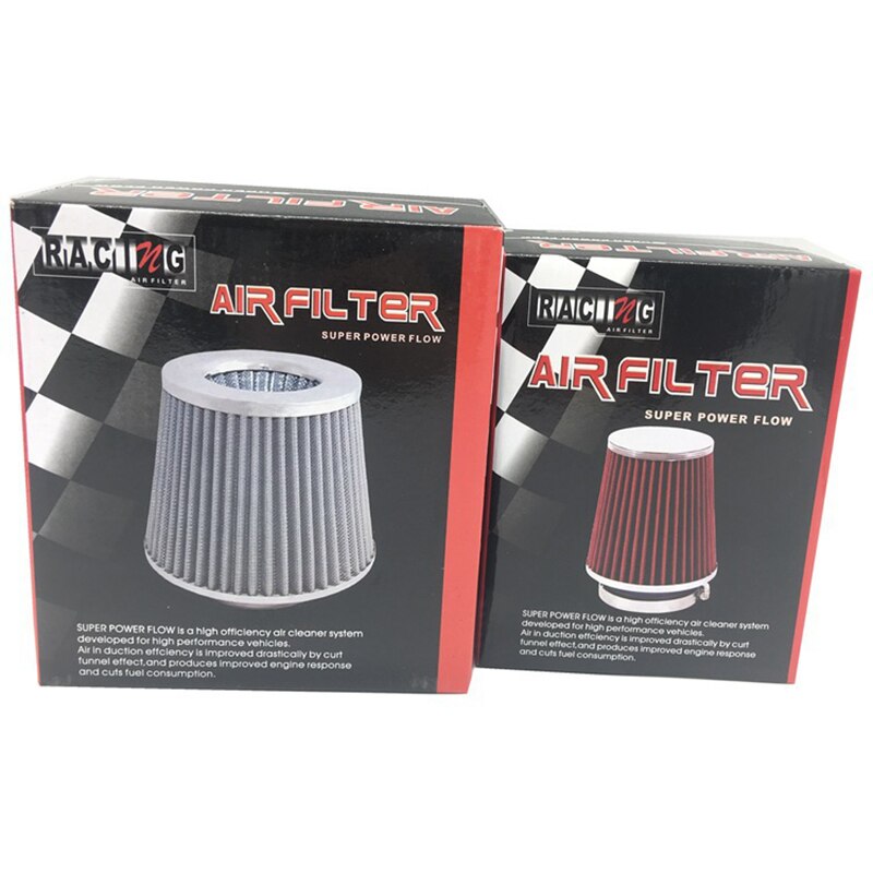 Universal 76mm filter cold air intake air filter cone air intake filter 3'' car breather air intake cleanser filter