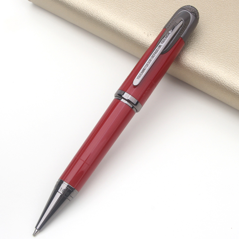 Classique Signature Ferr-ari Gray/Silver Clip Red Piston Rollerball Ballpoint Ink Fountain Pen Office Writing for